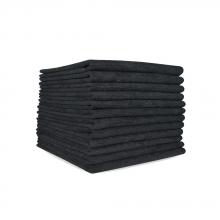 Anchor Wiping Cloth AM915101 Black - Black Microfiber Towel - 16" x 16" - 45 Gram